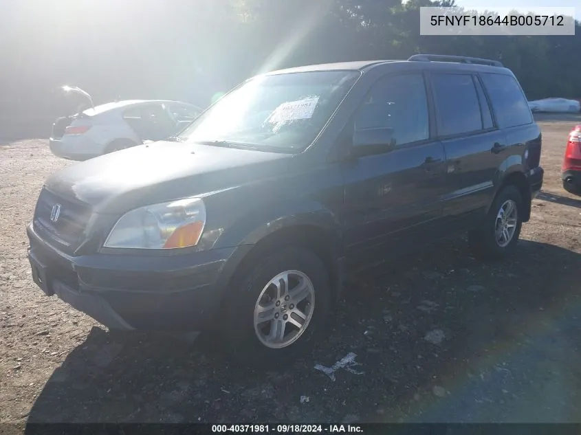 5FNYF18644B005712 2004 Honda Pilot Ex-L