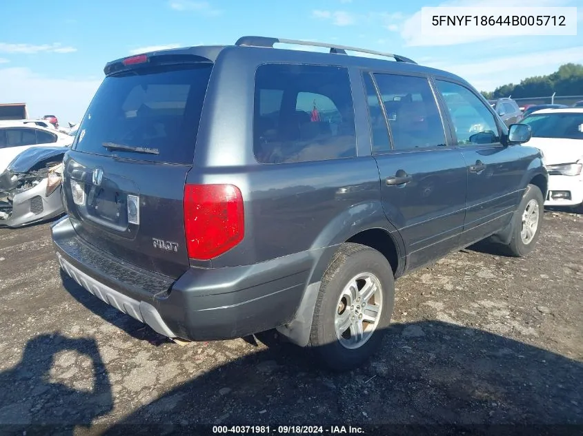 5FNYF18644B005712 2004 Honda Pilot Ex-L