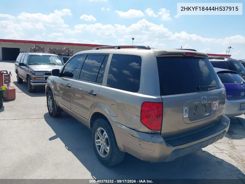 2HKYF18444H537915 2004 Honda Pilot Ex