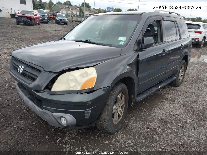 2004 Honda Pilot Ex-L VIN: 2HKYF18534H557629 Lot: 40433467