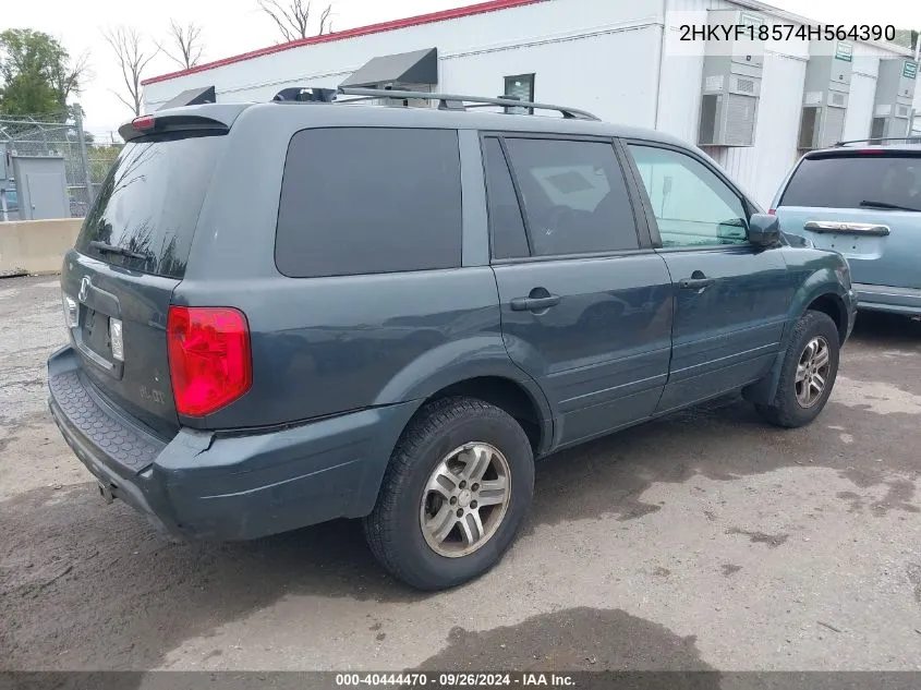 2004 Honda Pilot Exl VIN: 2HKYF18574H564390 Lot: 40444470