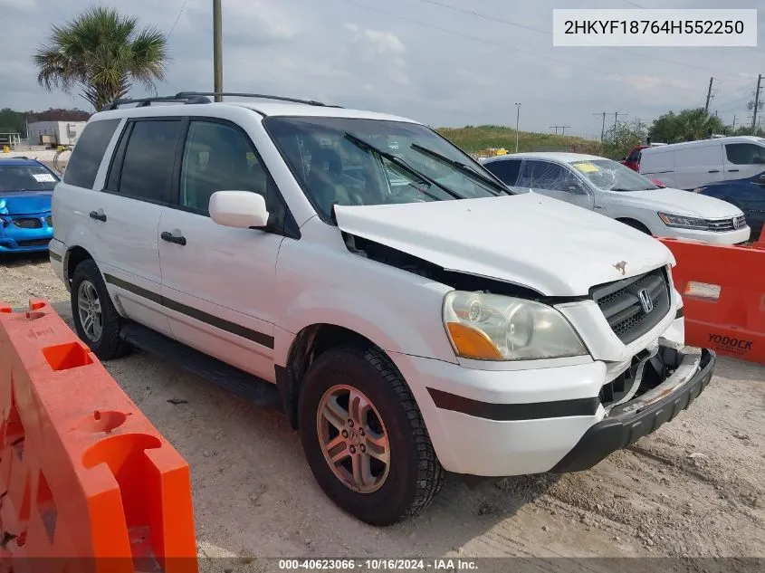 2HKYF18764H552250 2004 Honda Pilot Ex-L