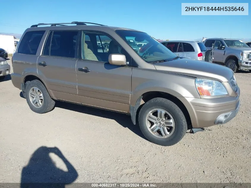 2004 Honda Pilot Ex VIN: 2HKYF18444H535646 Lot: 40682317