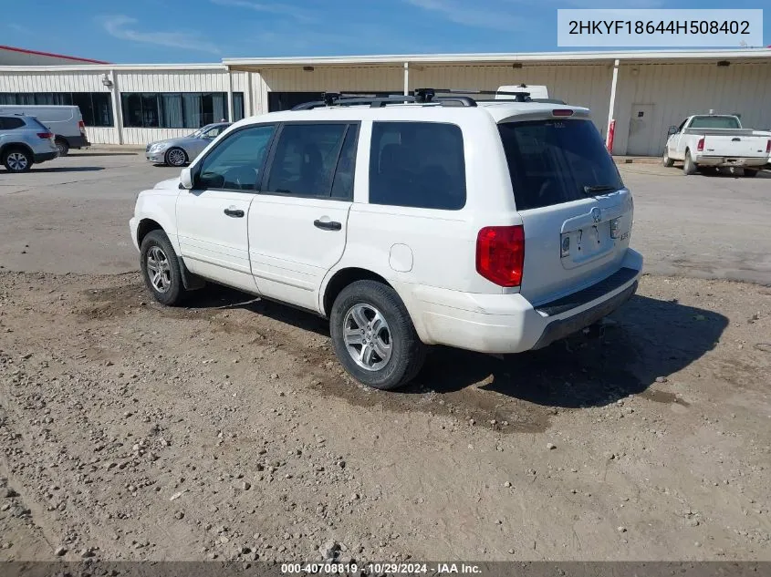 2HKYF18644H508402 2004 Honda Pilot Ex-L