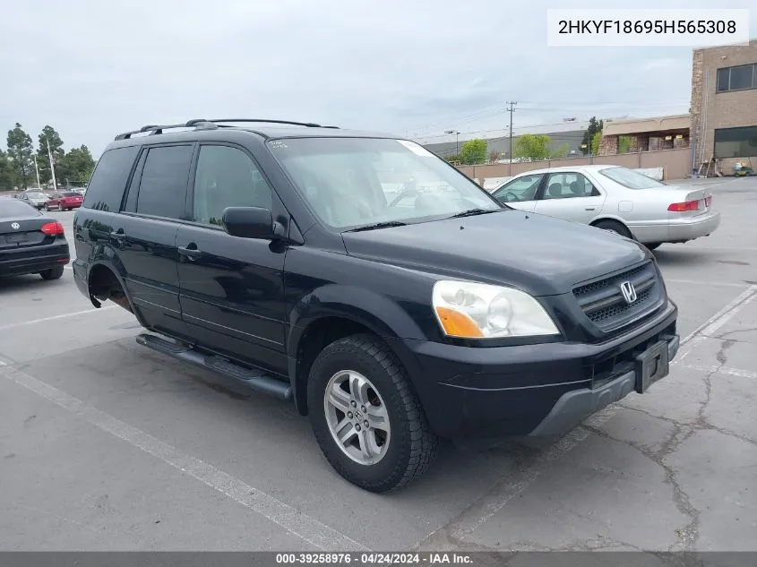 2005 Honda Pilot Ex-L VIN: 2HKYF18695H565308 Lot: 39258976