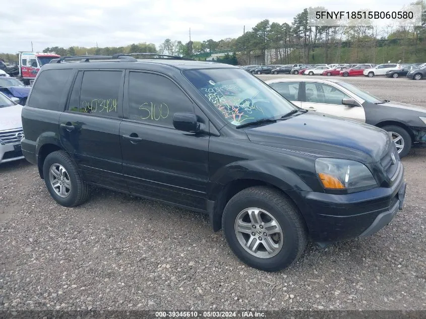 5FNYF18515B060580 2005 Honda Pilot Ex-L