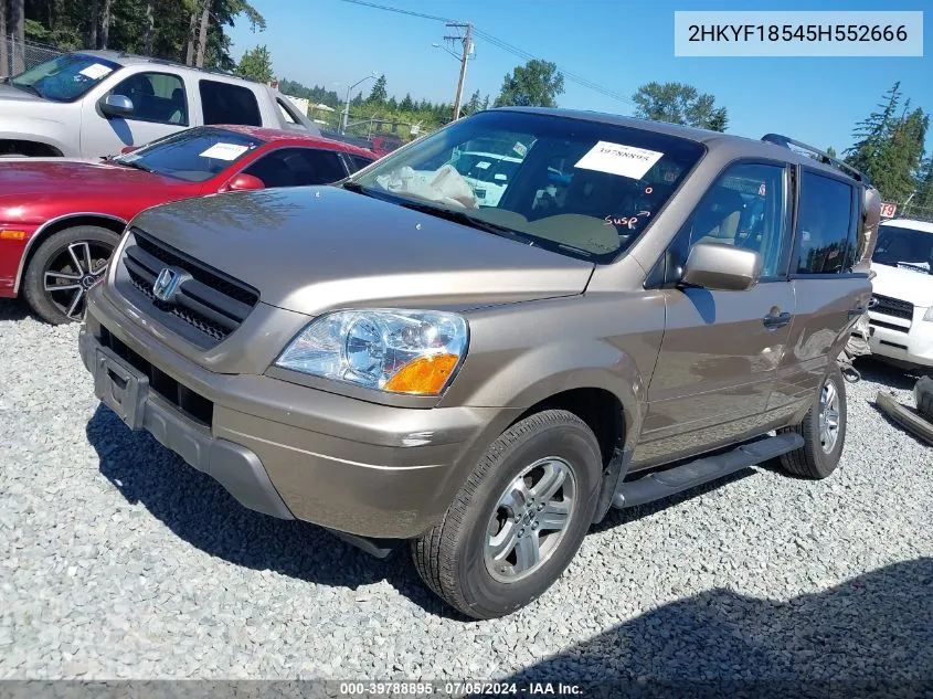 2005 Honda Pilot Ex-L VIN: 2HKYF18545H552666 Lot: 39788895