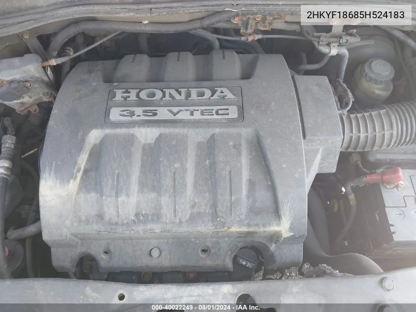 2HKYF18685H524183 2005 Honda Pilot Ex-L