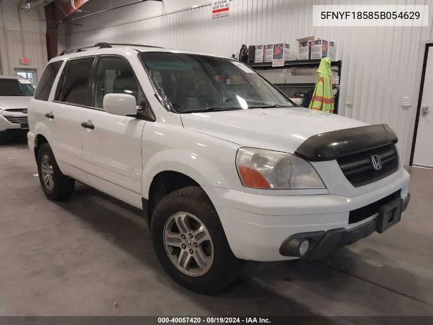 2005 Honda Pilot Ex-L VIN: 5FNYF18585B054629 Lot: 40057420