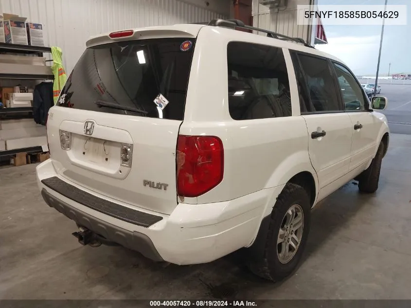 5FNYF18585B054629 2005 Honda Pilot Ex-L