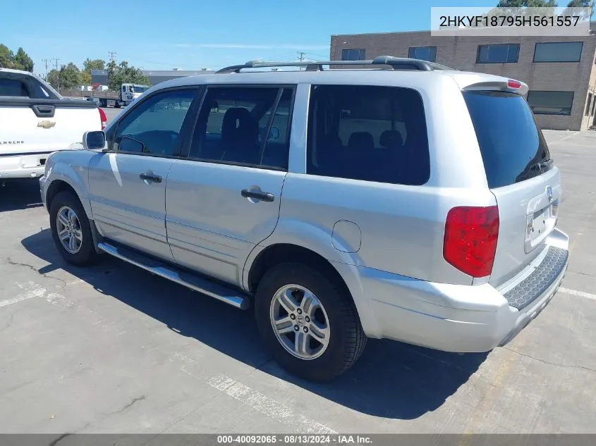 2005 Honda Pilot Exl VIN: 2HKYF18795H561557 Lot: 40092065