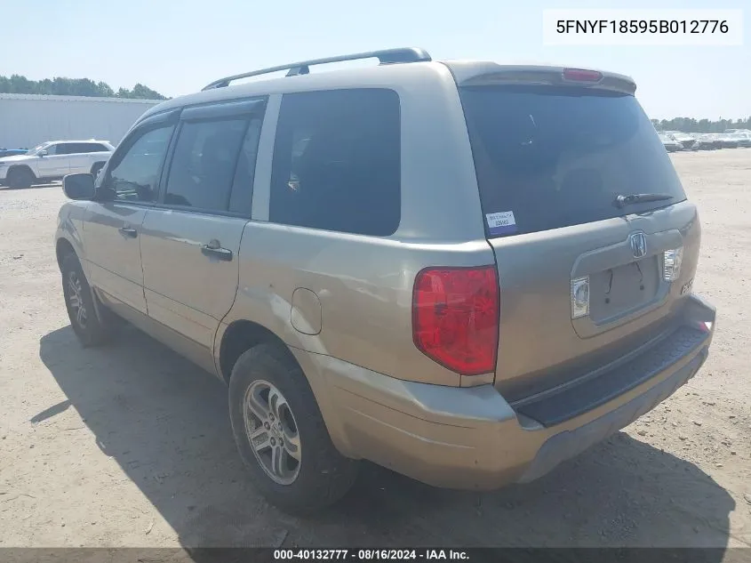 5FNYF18595B012776 2005 Honda Pilot Ex-L