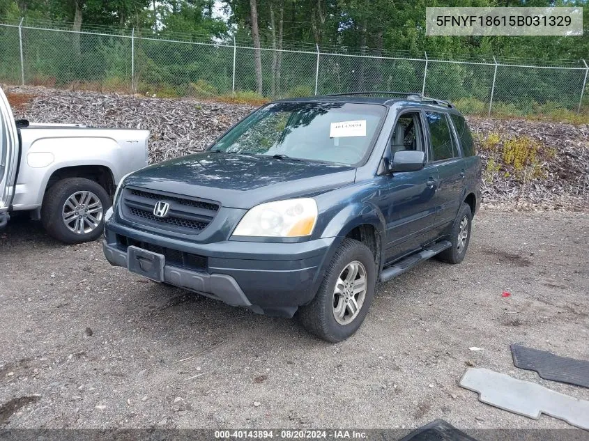 5FNYF18615B031329 2005 Honda Pilot Exl