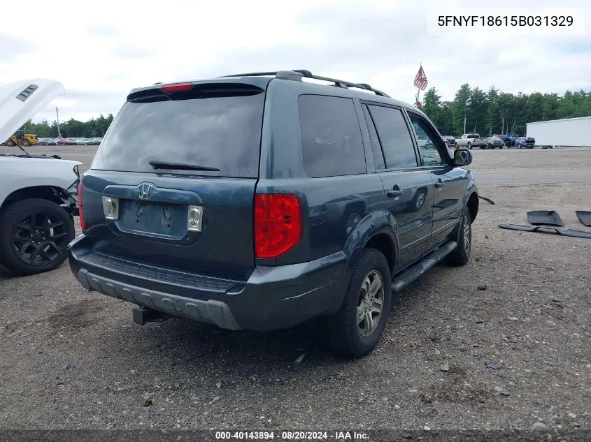 5FNYF18615B031329 2005 Honda Pilot Exl