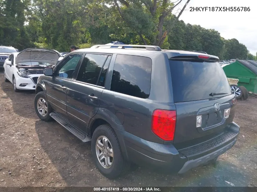 2HKYF187X5H556786 2005 Honda Pilot Ex-L