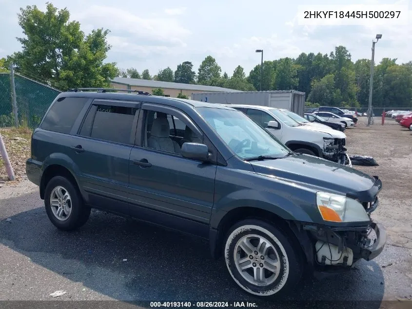 2005 Honda Pilot Ex VIN: 2HKYF18445H500297 Lot: 40193140