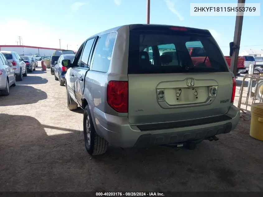 2HKYF18115H553769 2005 Honda Pilot Lx