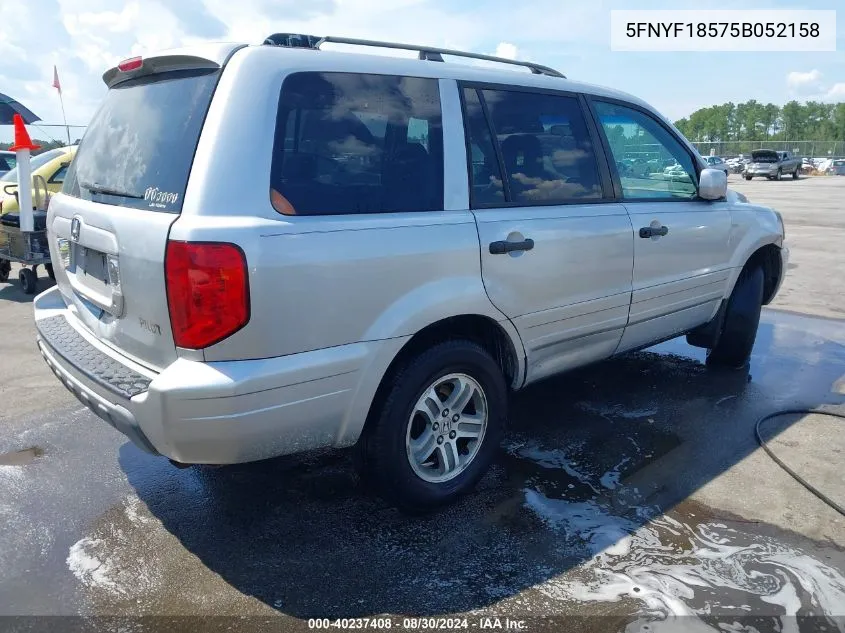 2005 Honda Pilot Ex-L VIN: 5FNYF18575B052158 Lot: 40237408