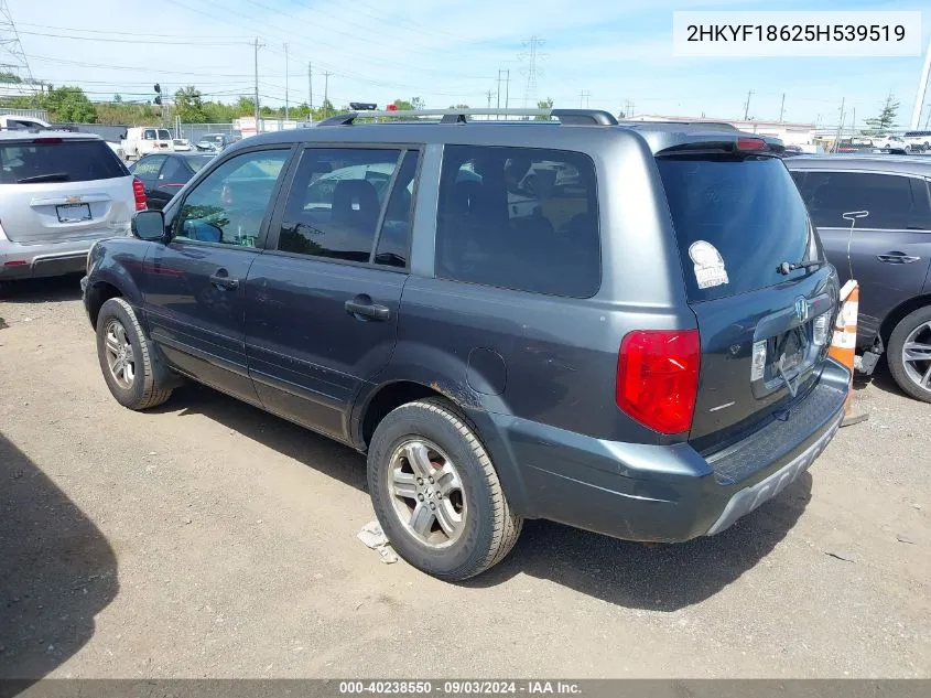 2HKYF18625H539519 2005 Honda Pilot Ex-L