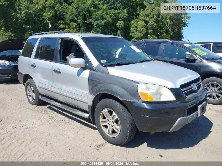 2HKYF18705H537664 2005 Honda Pilot Ex-L