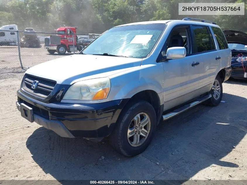 2HKYF18705H537664 2005 Honda Pilot Ex-L