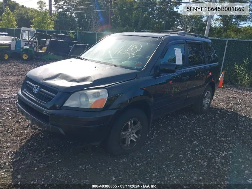 2005 Honda Pilot Exl VIN: 5FNYF18645B001869 Lot: 40306055