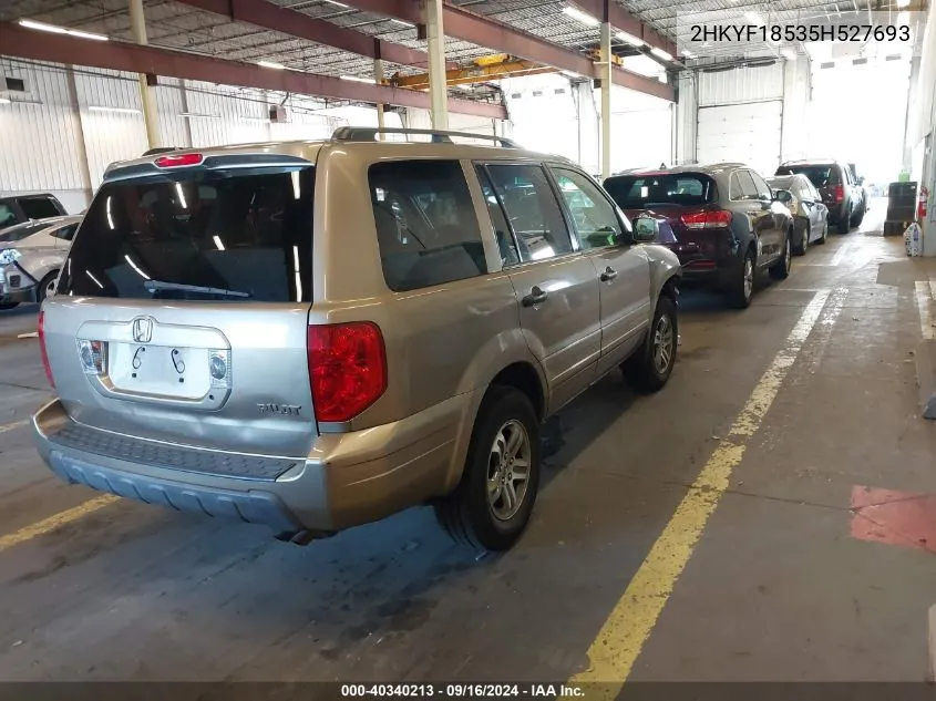 2HKYF18535H527693 2005 Honda Pilot Ex-L