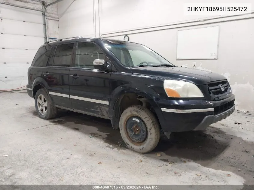 2005 Honda Pilot Ex-L VIN: 2HKYF18695H525472 Lot: 40407516