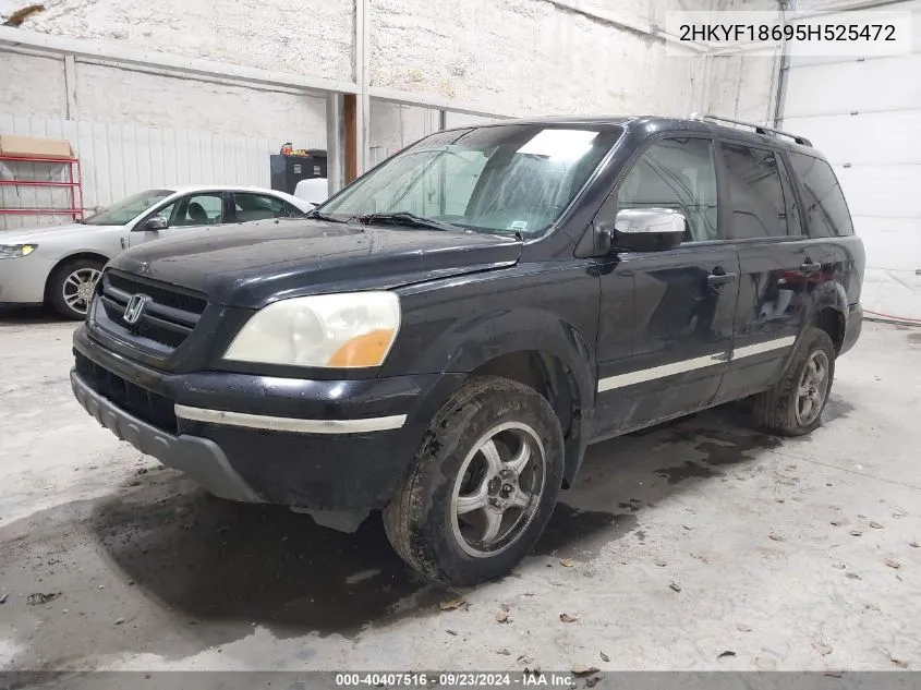 2005 Honda Pilot Ex-L VIN: 2HKYF18695H525472 Lot: 40407516