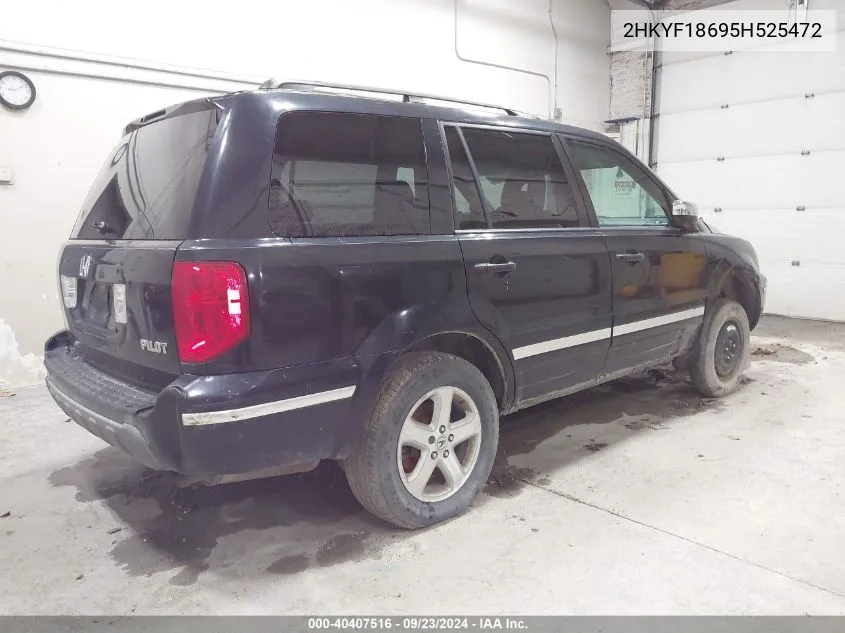 2005 Honda Pilot Ex-L VIN: 2HKYF18695H525472 Lot: 40407516