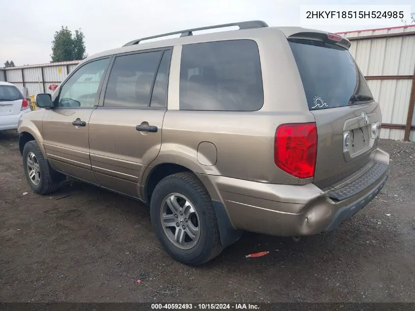 2HKYF18515H524985 2005 Honda Pilot Ex-L