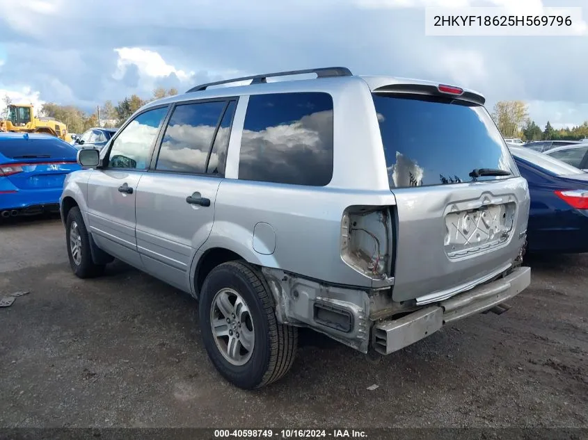 2HKYF18625H569796 2005 Honda Pilot Ex-L