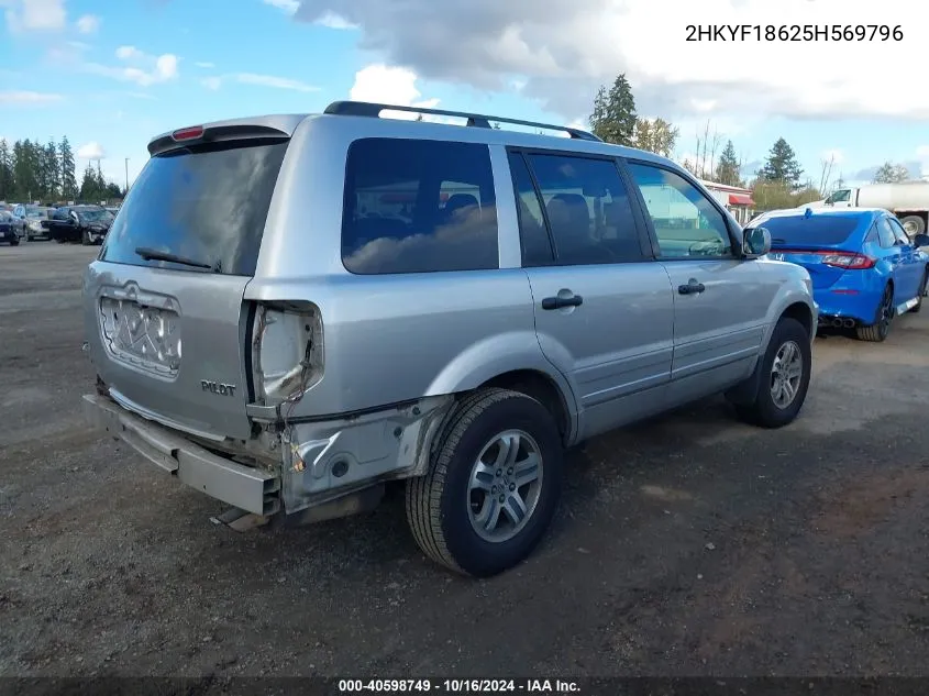 2HKYF18625H569796 2005 Honda Pilot Ex-L