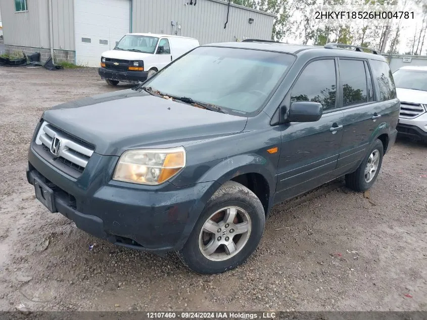 2HKYF18526H004781 2006 Honda Pilot