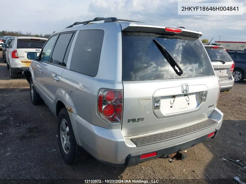 2HKYF18646H004841 2006 Honda Pilot Ex