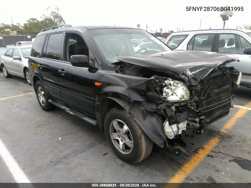 5FNYF28706B041995 2006 Honda Pilot Ex-L