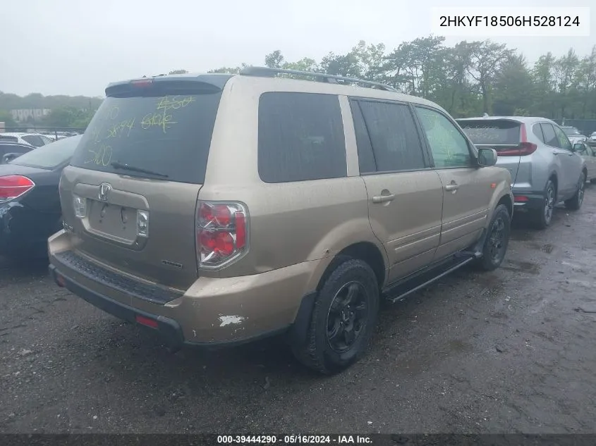 2HKYF18506H528124 2006 Honda Pilot Ex-L