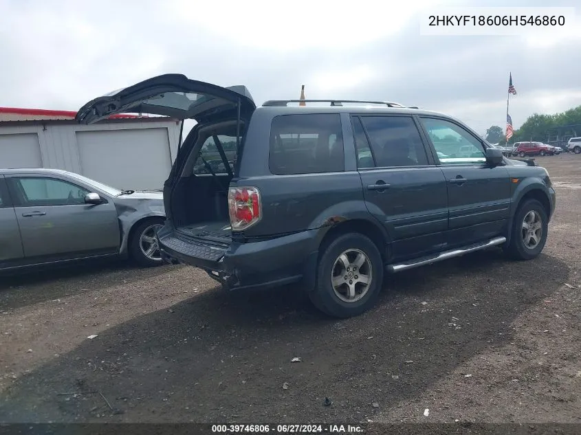 2HKYF18606H546860 2006 Honda Pilot Ex-L