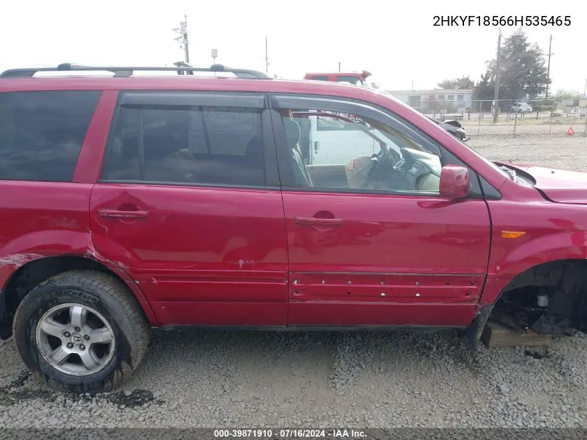 2HKYF18566H535465 2006 Honda Pilot Ex-L