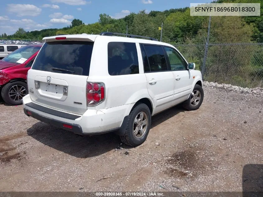 2006 Honda Pilot Ex-L VIN: 5FNYF18696B018300 Lot: 39908345