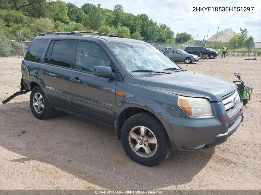 2HKYF18536H551297 2006 Honda Pilot Ex-L