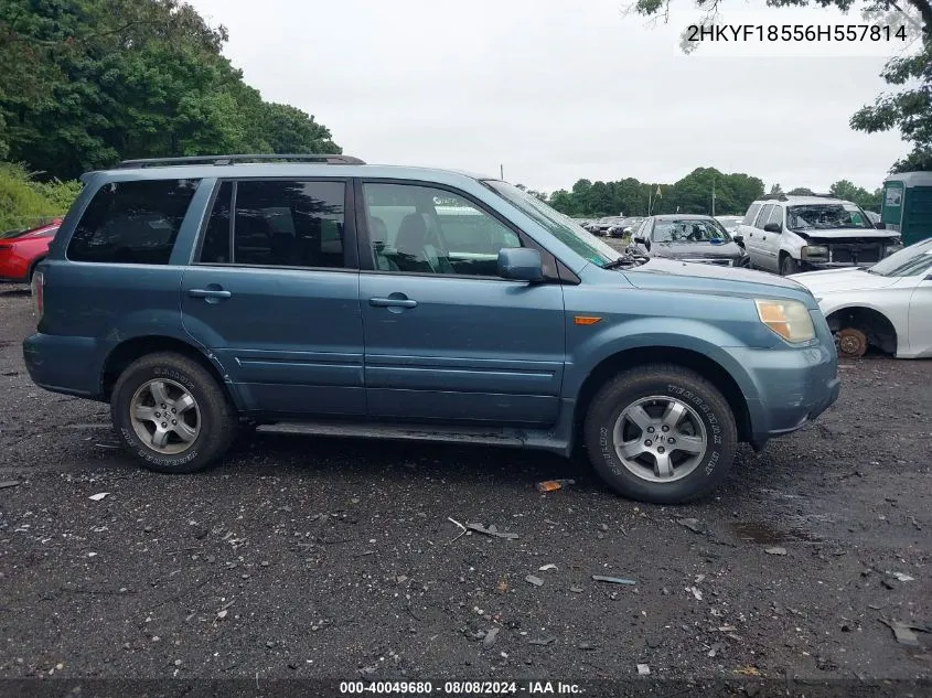 2006 Honda Pilot Ex-L VIN: 2HKYF18556H557814 Lot: 40049680