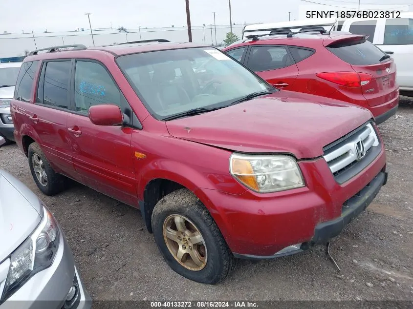 5FNYF18576B023812 2006 Honda Pilot Ex-L