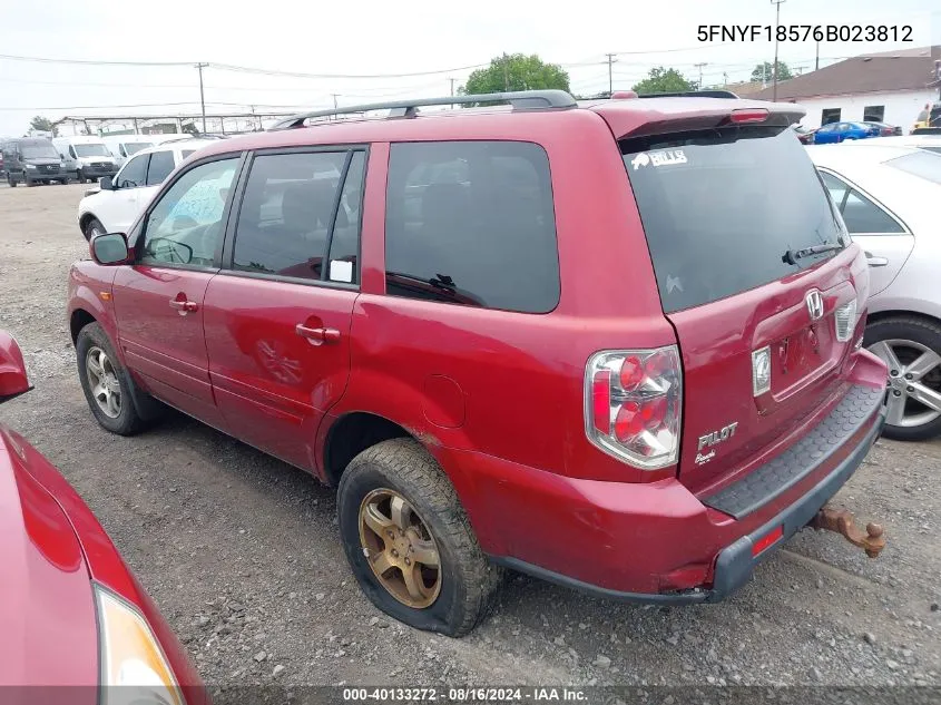 5FNYF18576B023812 2006 Honda Pilot Ex-L