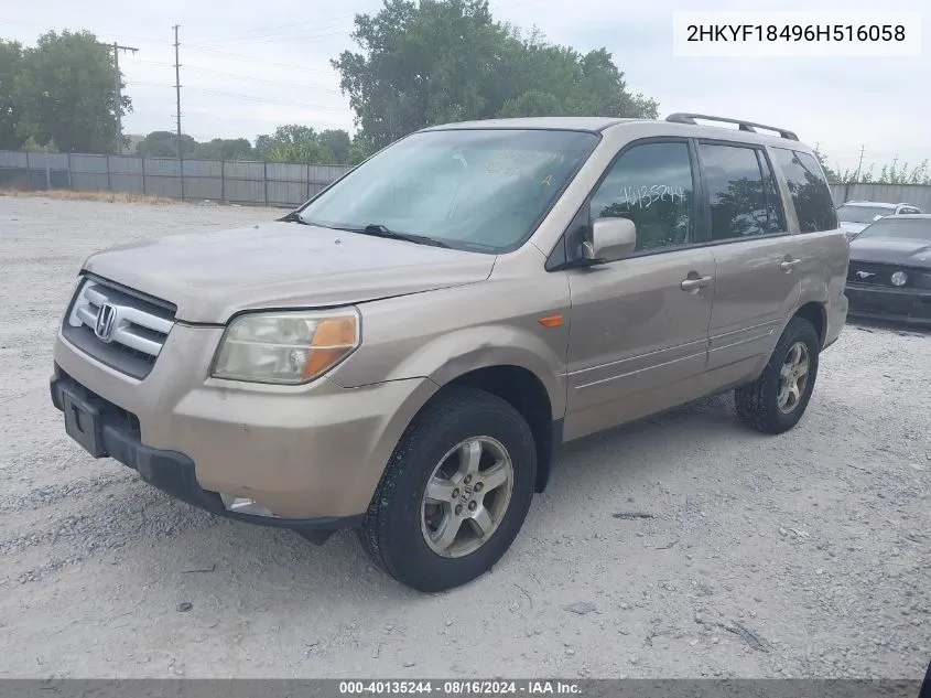 2HKYF18496H516058 2006 Honda Pilot Ex