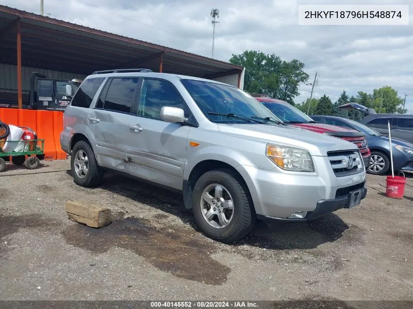 2HKYF18796H548874 2006 Honda Pilot Ex-L