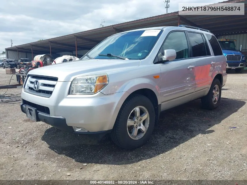 2HKYF18796H548874 2006 Honda Pilot Ex-L