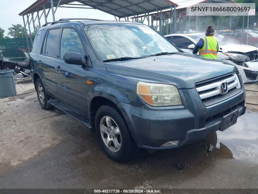 2006 Honda Pilot Ex-L VIN: 5FNYF18666B009697 Lot: 40217726