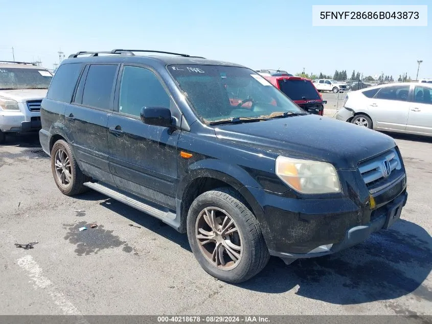 5FNYF28686B043873 2006 Honda Pilot Ex-L