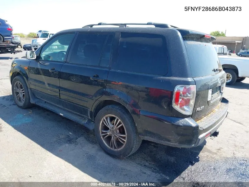 5FNYF28686B043873 2006 Honda Pilot Ex-L